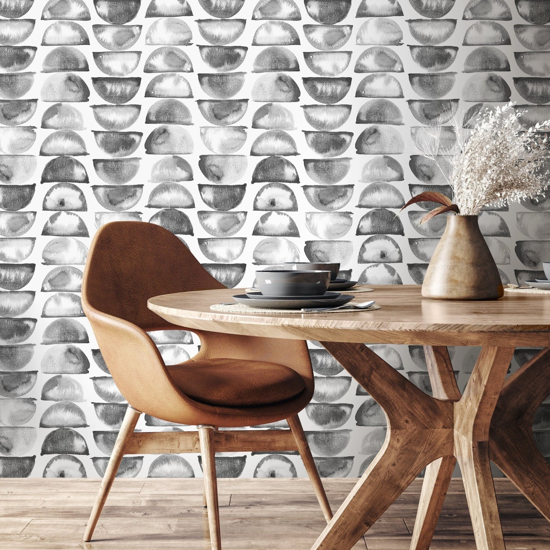 Abstract Ink Splotches Wallpaper - A348 - WallTrend