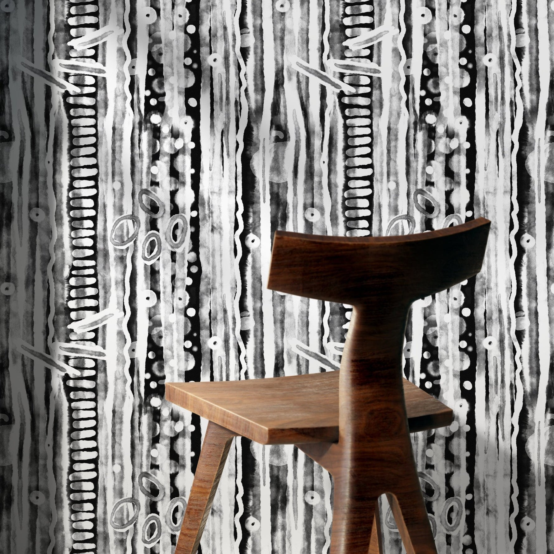 Abstract Ink Strokes Wallpaper - X117 - WallTrend