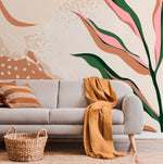 Abstract Leaf Motif Wallpaper - C055 - WallTrend