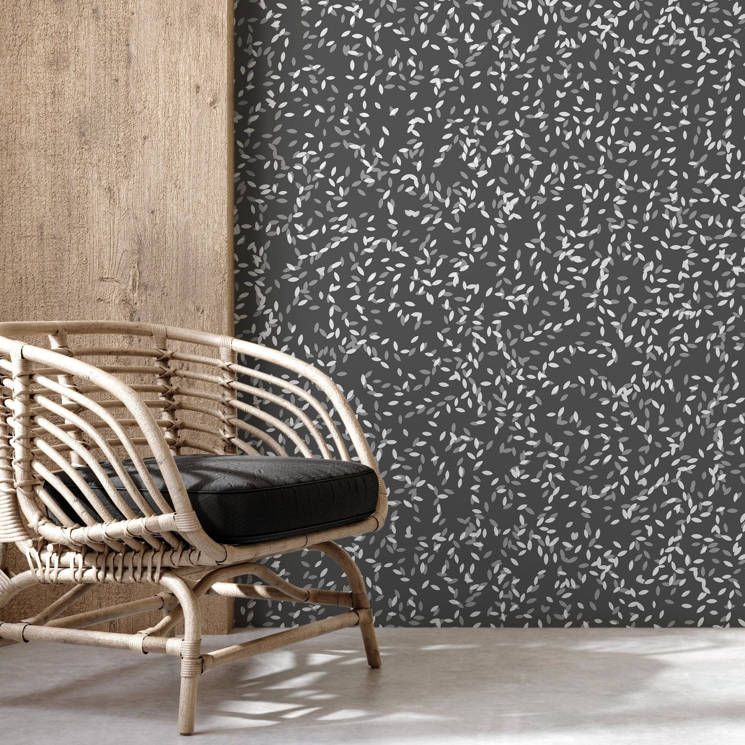 Abstract Leaf Motif Wallpaper - X074 - WallTrend