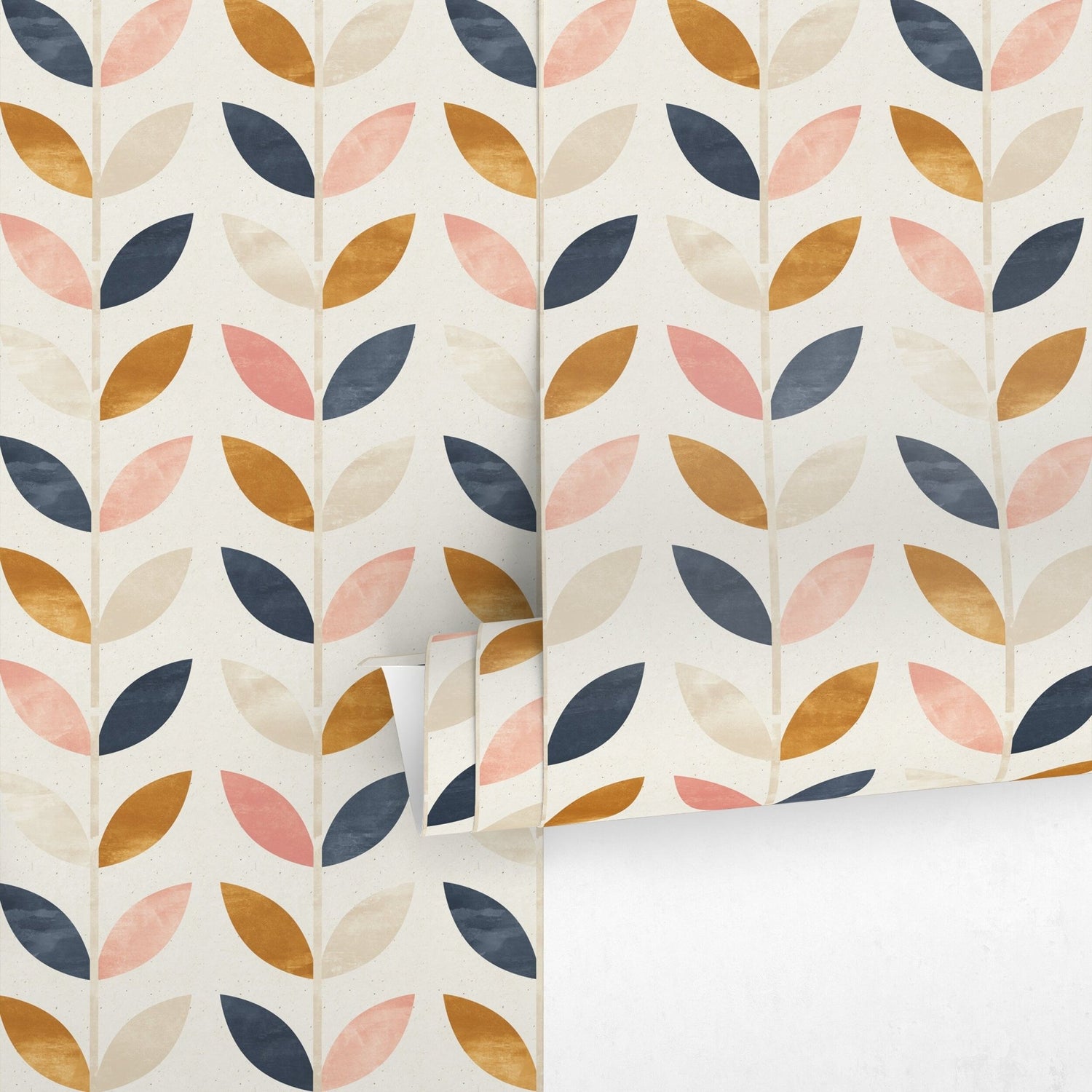 Abstract Leaf Pattern Wallpaper - A096 - WallTrend