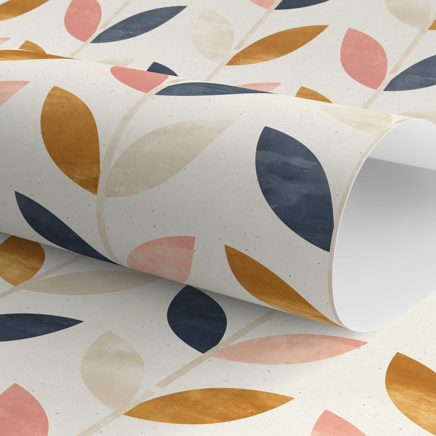 Abstract Leaf Pattern Wallpaper - A096 - WallTrend