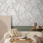 Abstract Leaf Pattern Wallpaper - A474 - WallTrend