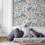 Abstract Leaf Wallpaper Modern Wallpaper Peel and Stick and Traditional Wallpaper - D722 - WallTrend