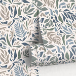 Abstract Leaf Wallpaper Modern Wallpaper Peel and Stick and Traditional Wallpaper - D722 - WallTrend