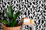 Abstract Leafy Brushstrokes Wallpaper - B910 - WallTrend