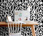 Abstract Leafy Brushstrokes Wallpaper - B910 - WallTrend