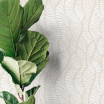 Abstract Leafy Curves Wallpaper - C640 - WallTrend