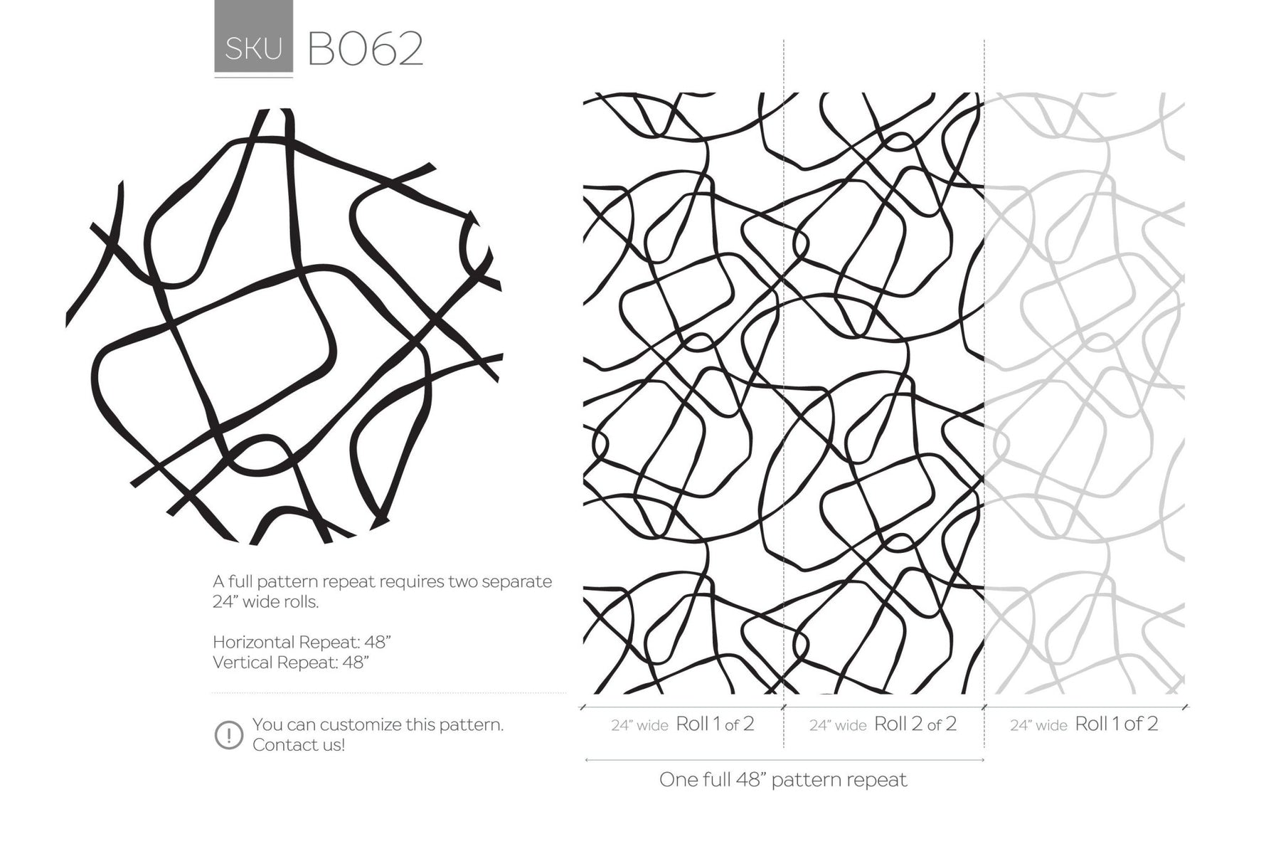 Abstract Line Art Wallpaper - B062 - WallTrend