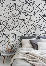 Abstract Line Art Wallpaper - B062 - WallTrend