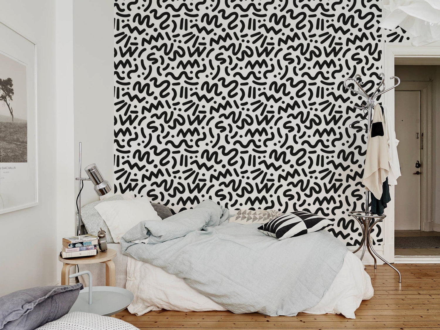 Abstract Line Art Wallpaper - B493 - WallTrend