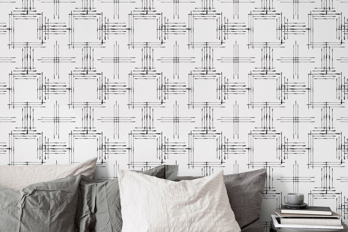 Abstract Linear Art Wallpaper - B992 - WallTrend