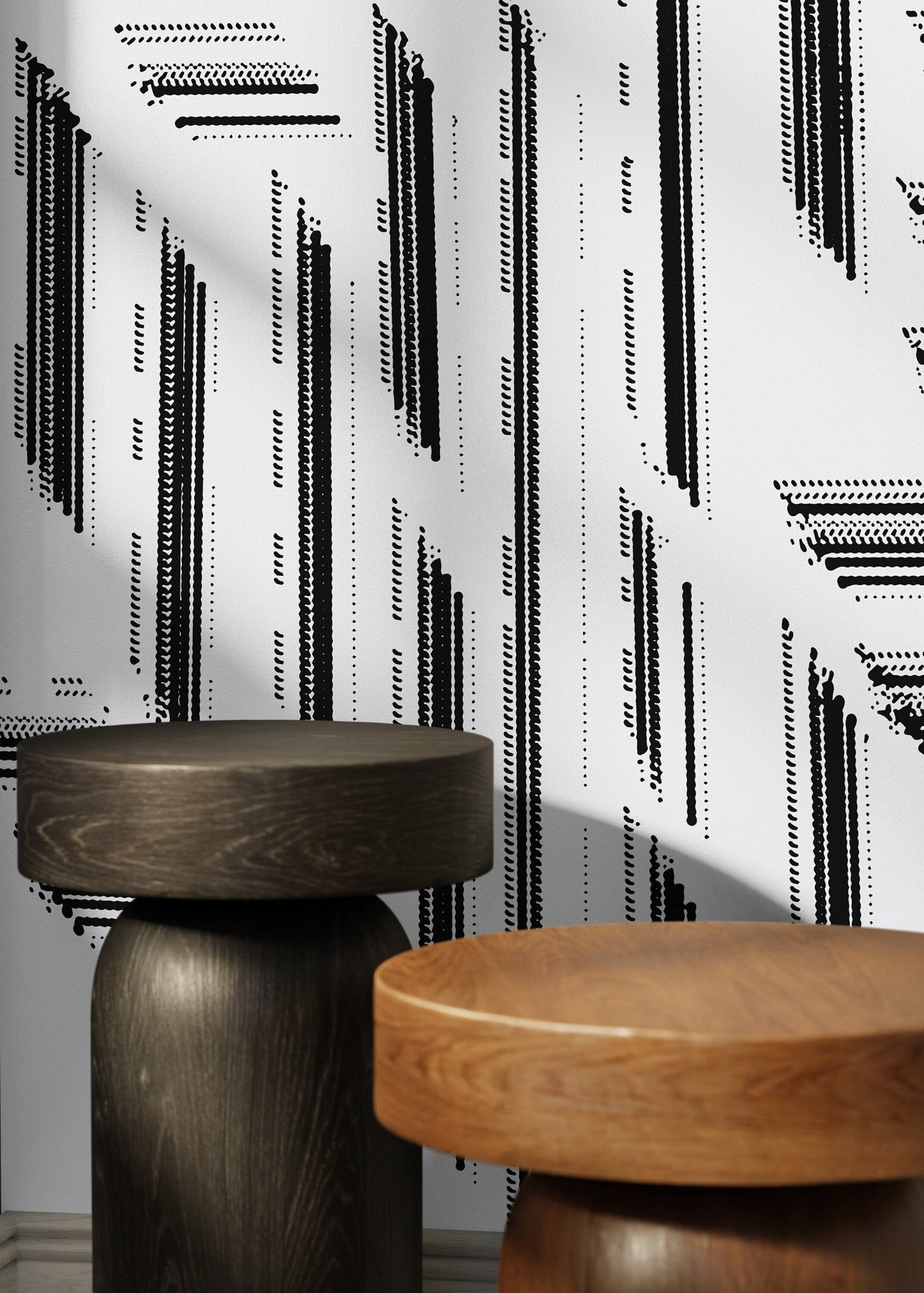 Abstract Linear Art Wallpaper - C524 - WallTrend