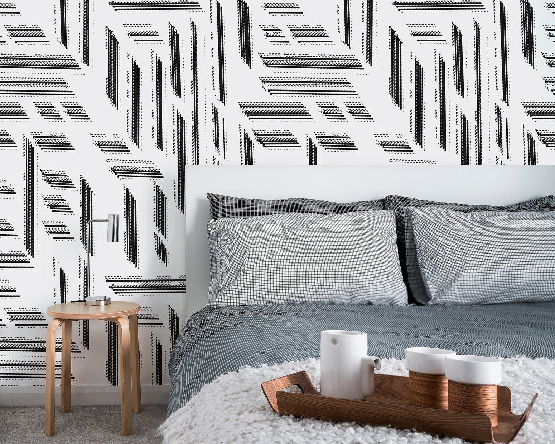 Abstract Linear Art Wallpaper - C524 - WallTrend