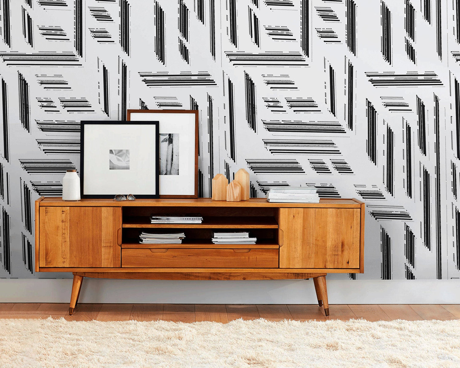 Abstract Linear Art Wallpaper - C524 - WallTrend