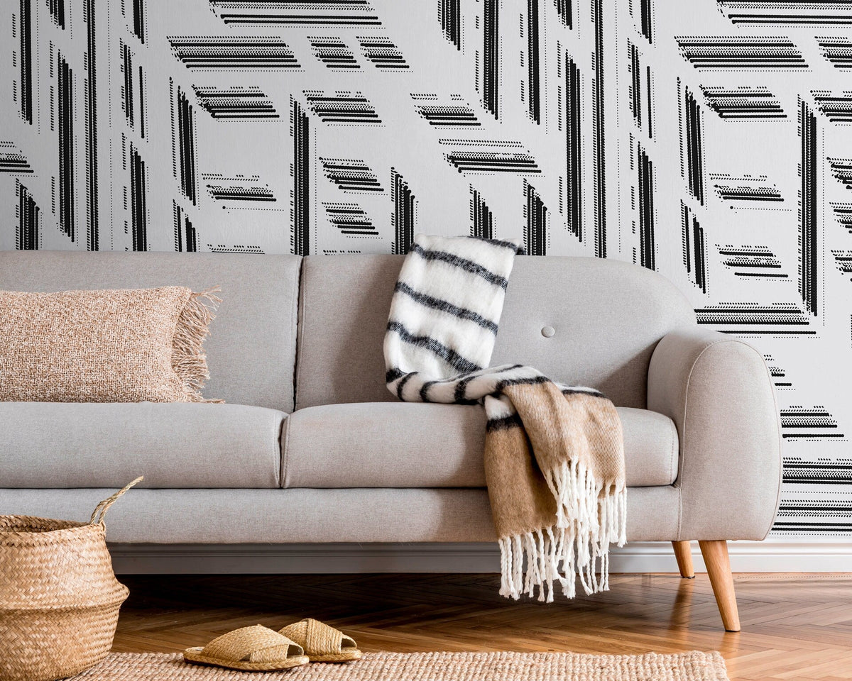 Abstract Linear Art Wallpaper - C524 - WallTrend