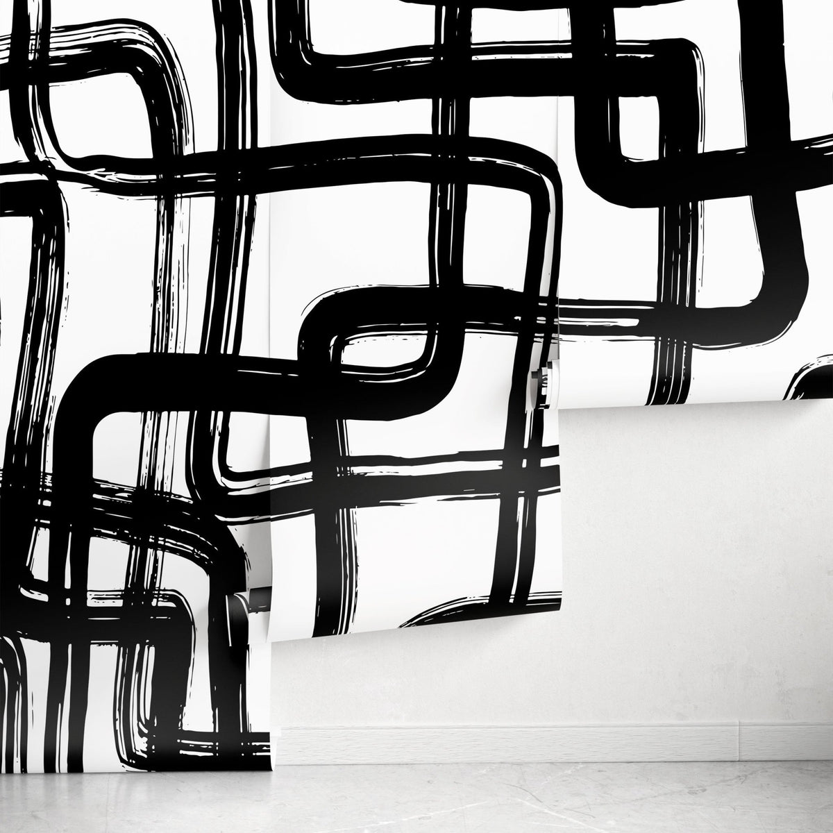 Abstract Linear Maze Wallpaper - C119 - WallTrend