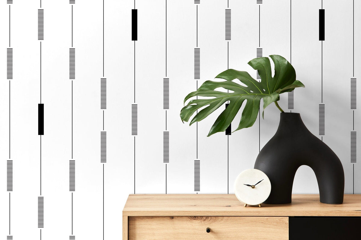 Abstract Linear Rhythm Wallpaper - C894 - WallTrend