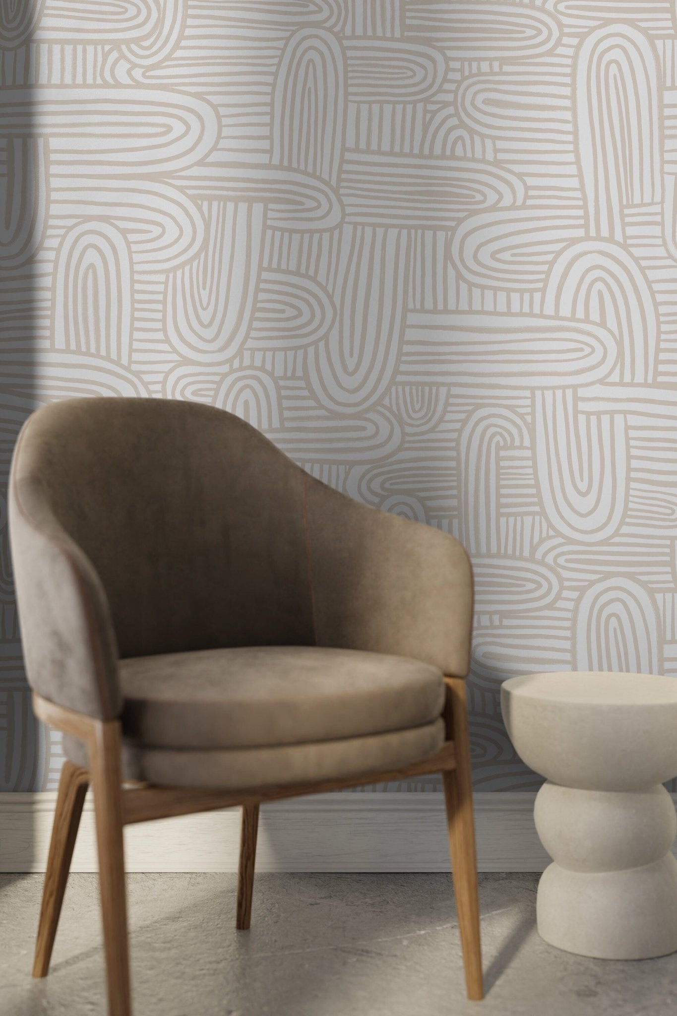 Abstract Linear Shapes Wallpaper - C907 - WallTrend