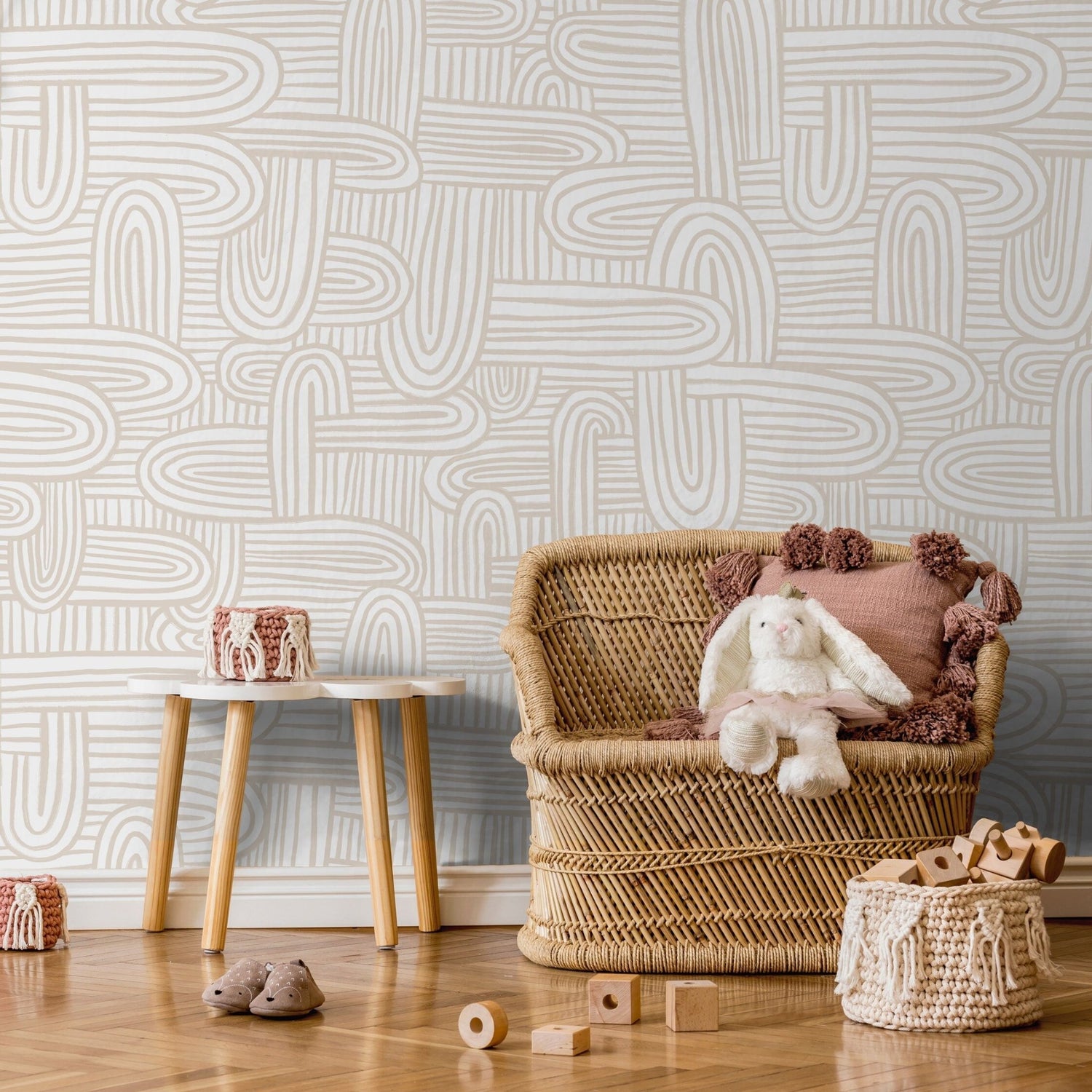 Abstract Linear Shapes Wallpaper - C907 - WallTrend