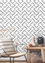 Abstract Linear Strokes Wallpaper - C517 - WallTrend