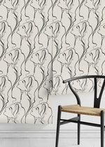 Abstract Lines and Faces Wallpaper - D383 - WallTrend