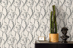 Abstract Lines and Faces Wallpaper - D383 - WallTrend