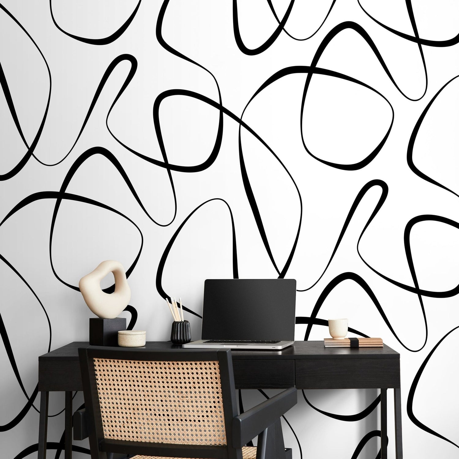 Abstract Lines and Shapes Wallpaper - B603 - WallTrend