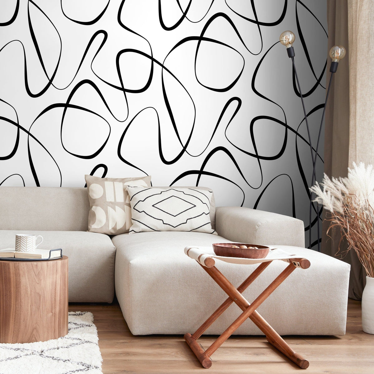 Abstract Lines and Shapes Wallpaper - B603 - WallTrend