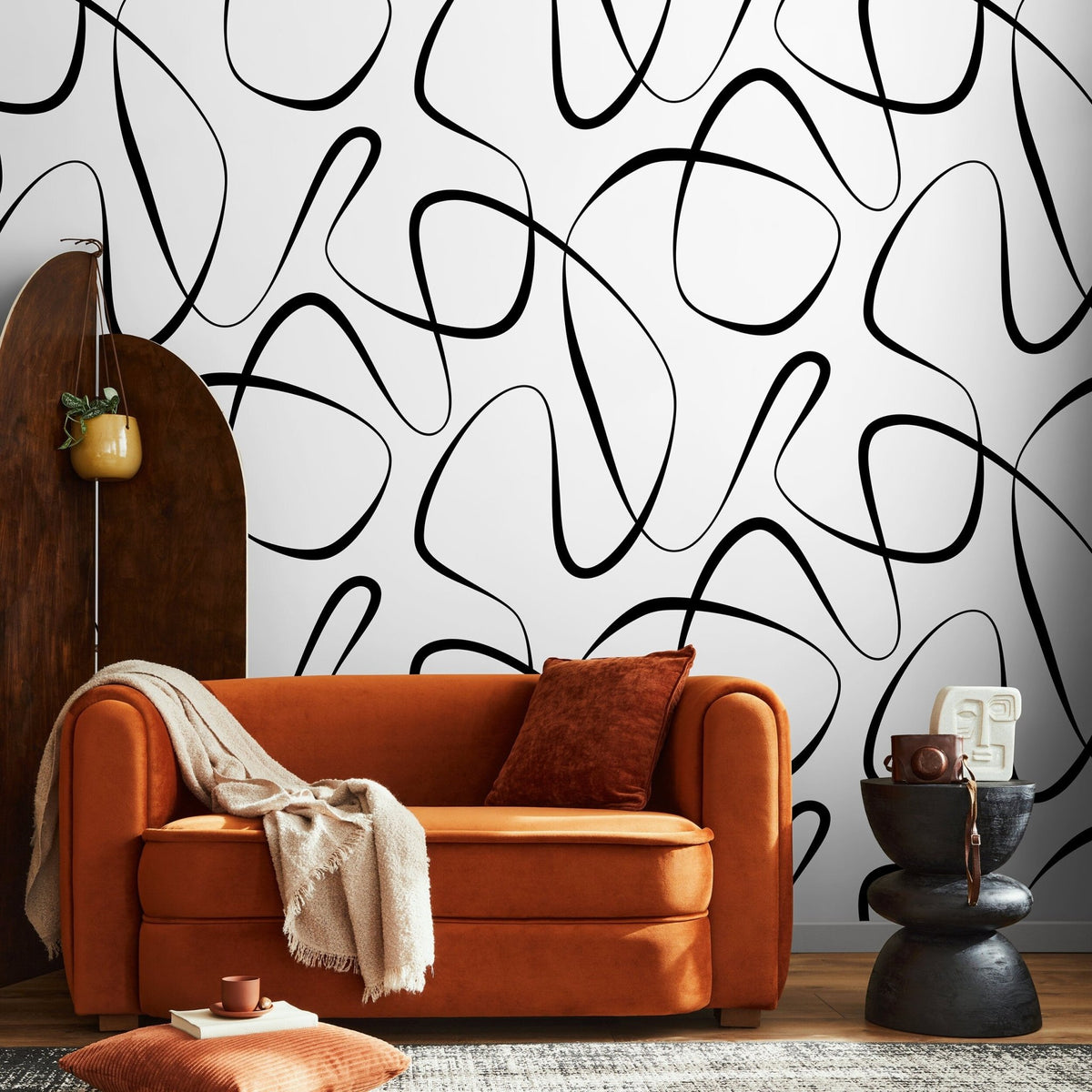 Abstract Lines and Shapes Wallpaper - B603 - WallTrend