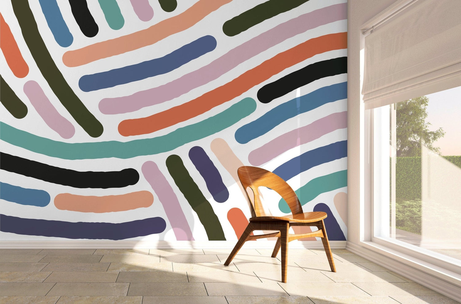 Abstract Lines Wallpaper - B956 - WallTrend