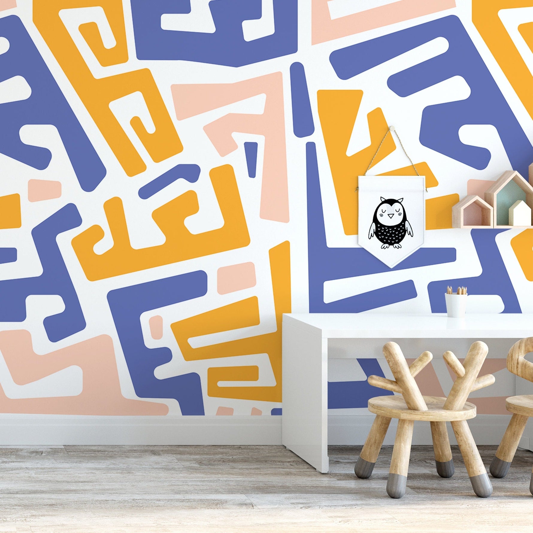 Abstract Maze Wallpaper - B569 - WallTrend