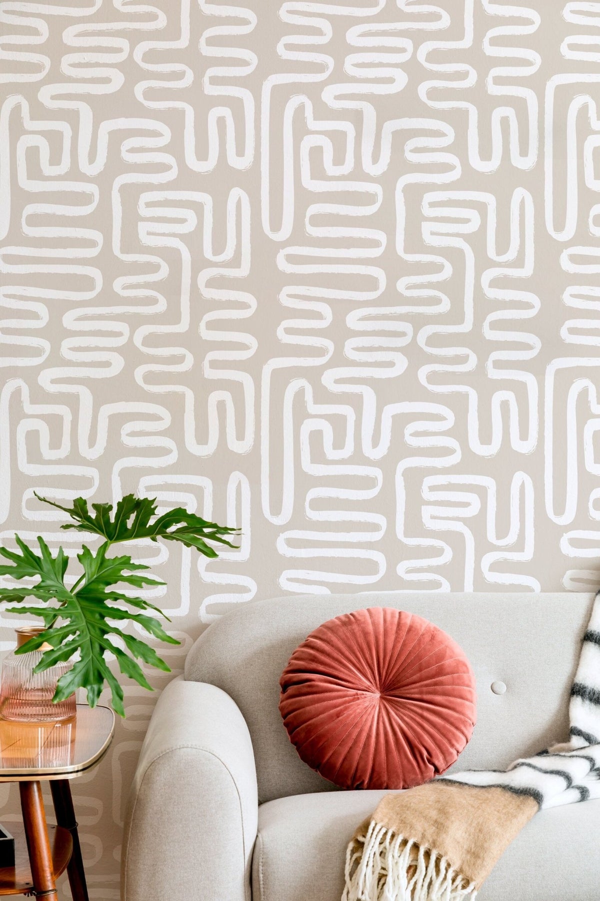 Abstract Maze Wallpaper - C144 - WallTrend