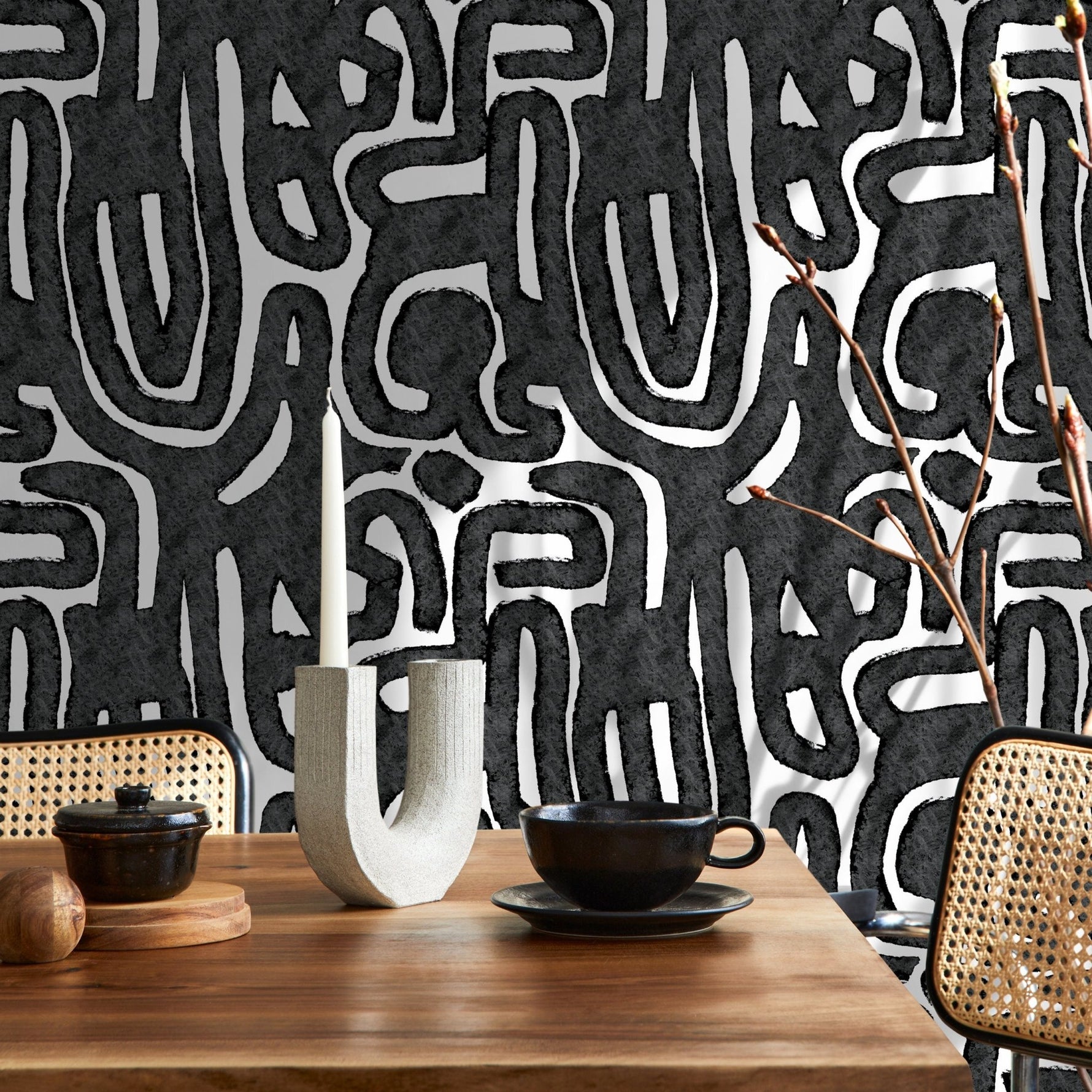 Abstract Maze Wallpaper - X103 - WallTrend