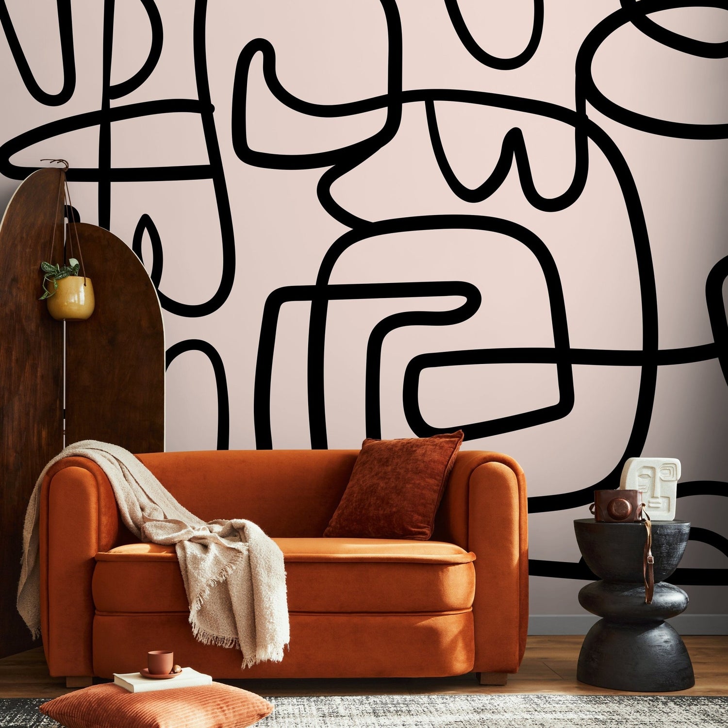 Abstract Modern Wallpaper Peel and Stick and Traditional Wallpaper - B762 - WallTrend