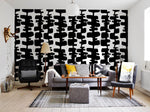 Abstract Monochrome Puzzle Pieces Wallpaper - B967 - WallTrend