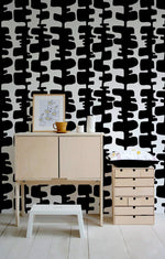 Abstract Monochrome Puzzle Pieces Wallpaper - B967 - WallTrend