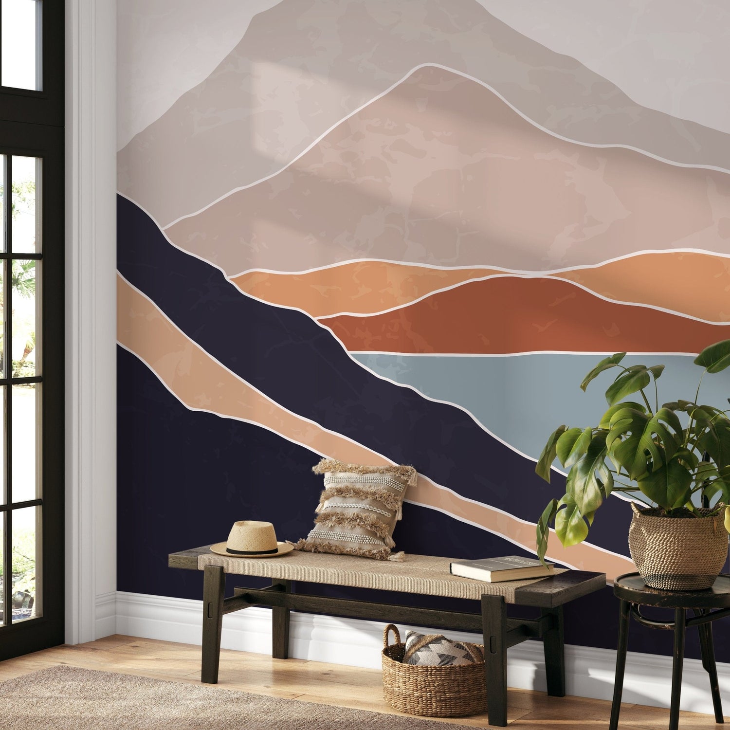 Abstract Mountain Landscape Wallpaper - B950 - WallTrend