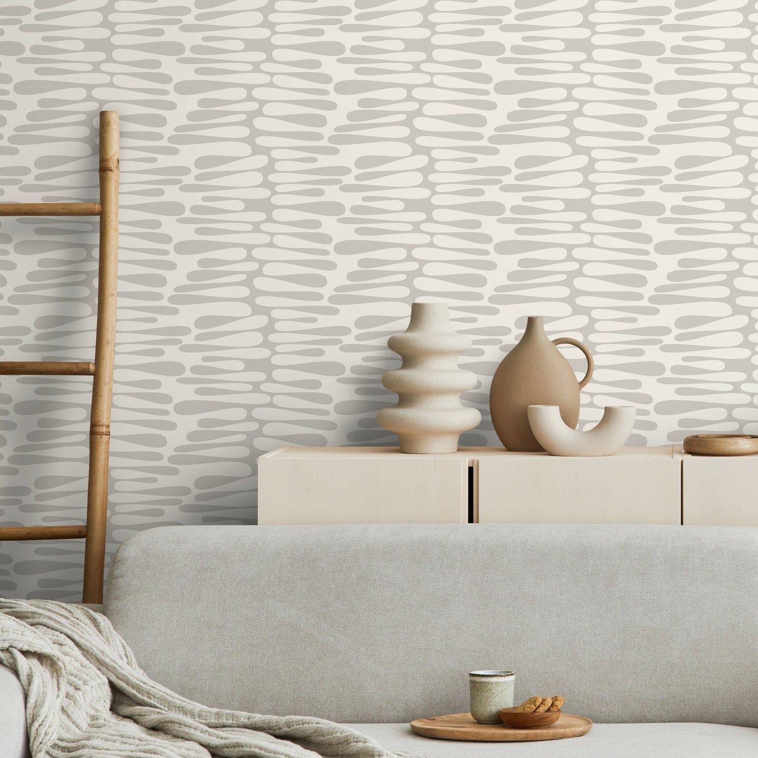 Abstract Neutral Shapes Wallpaper - C571 - WallTrend