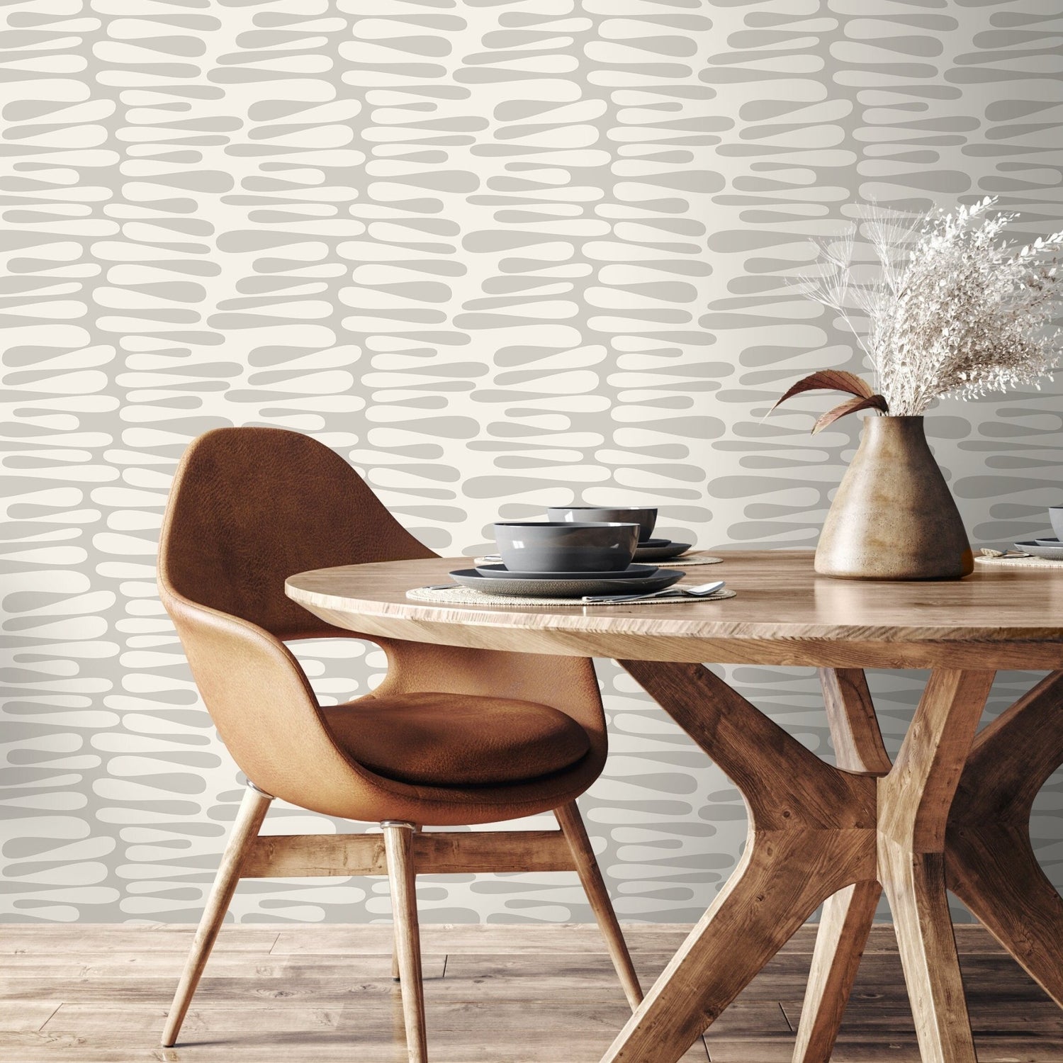 Abstract Neutral Shapes Wallpaper - C571 - WallTrend