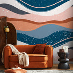 Abstract Ocean Waves Wallpaper - B842 - WallTrend