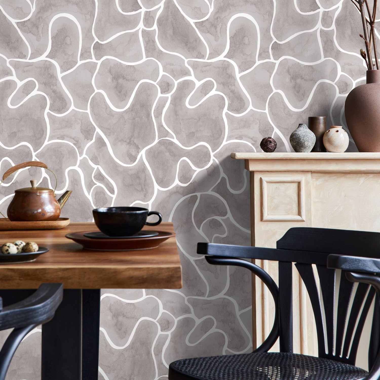 Abstract Organic Forms Wallpaper - C943 - WallTrend