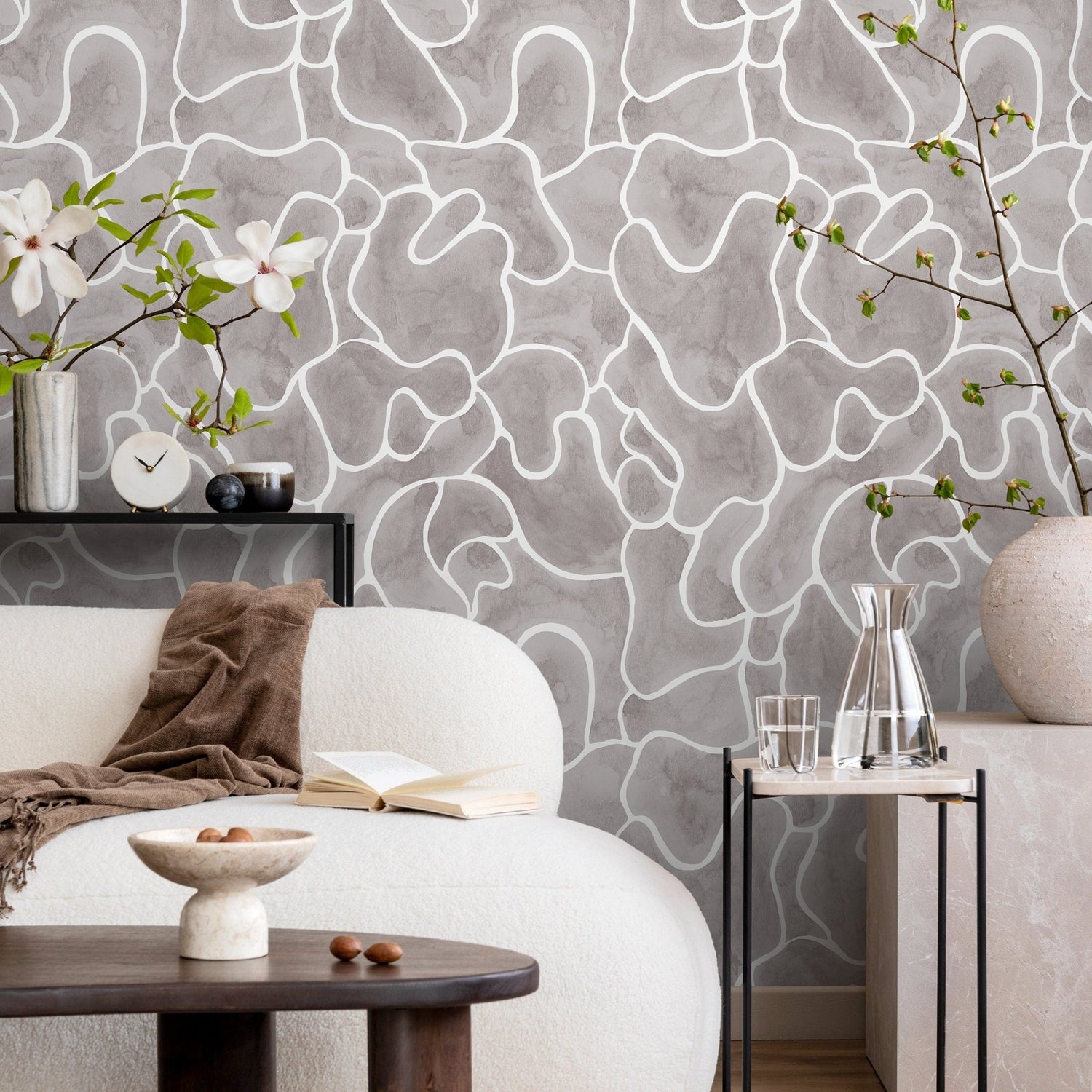 Abstract Organic Forms Wallpaper - C943 - WallTrend