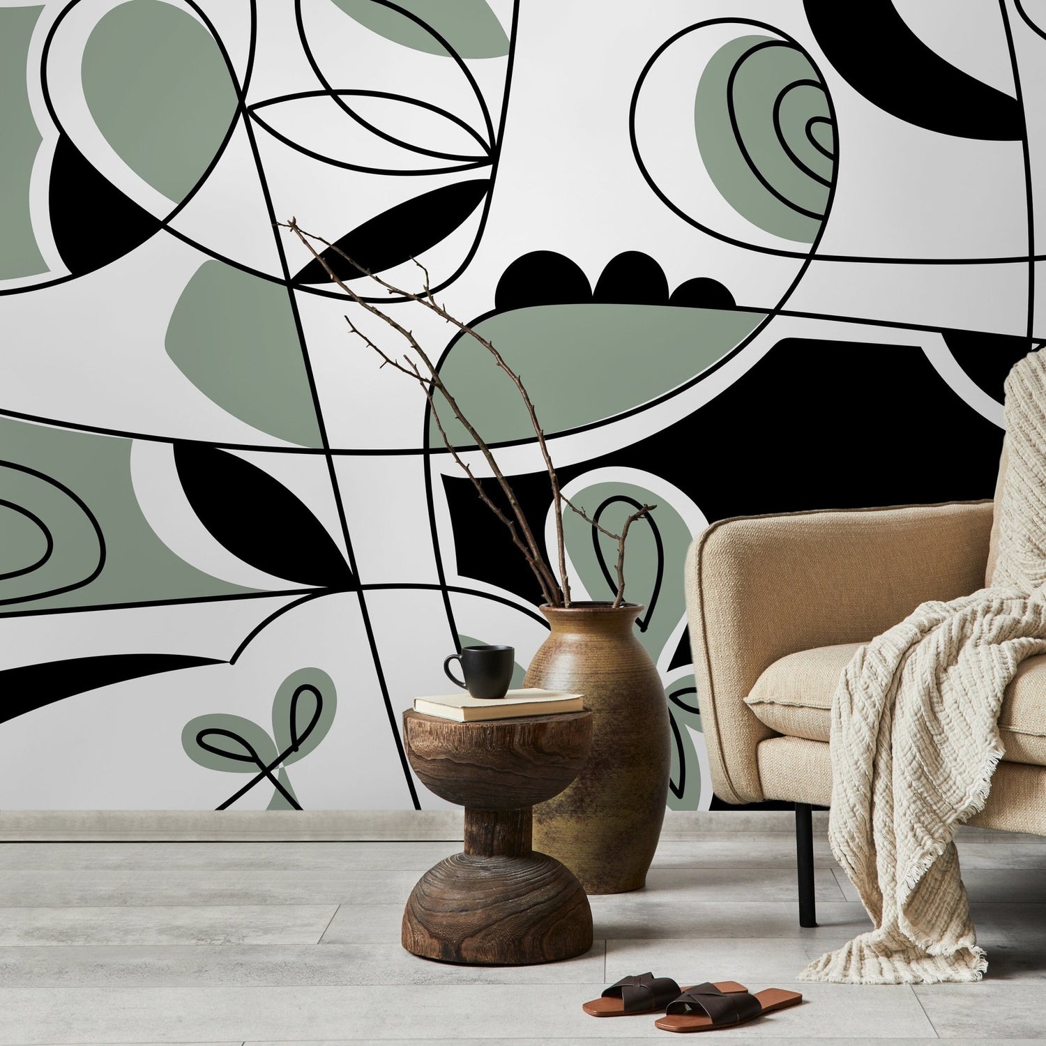 Abstract Organic Forms Wallpaper - D562 - WallTrend