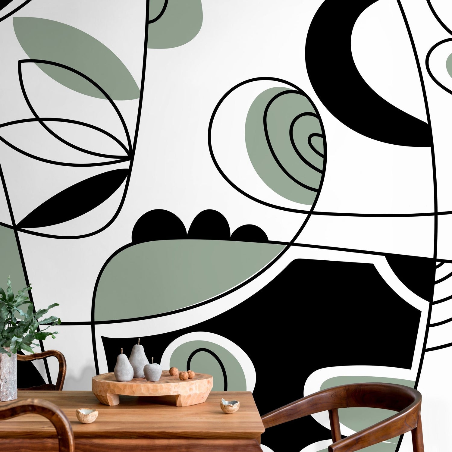 Abstract Organic Forms Wallpaper - D562 - WallTrend