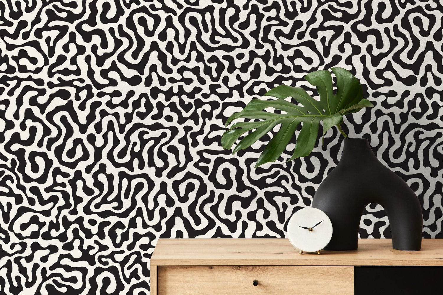 Abstract Organic Lines Wallpaper - B601 - WallTrend