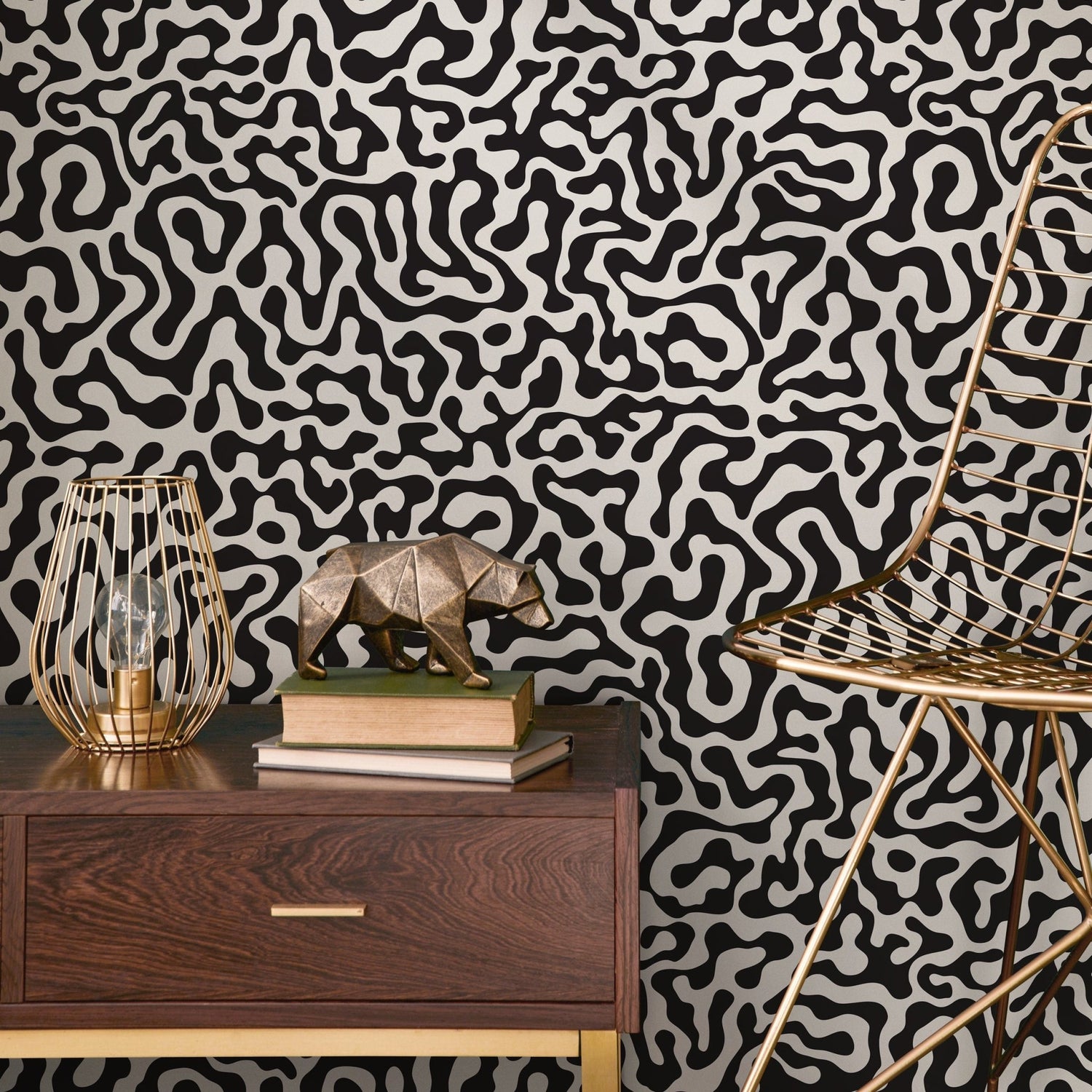 Abstract Organic Lines Wallpaper - B601 - WallTrend