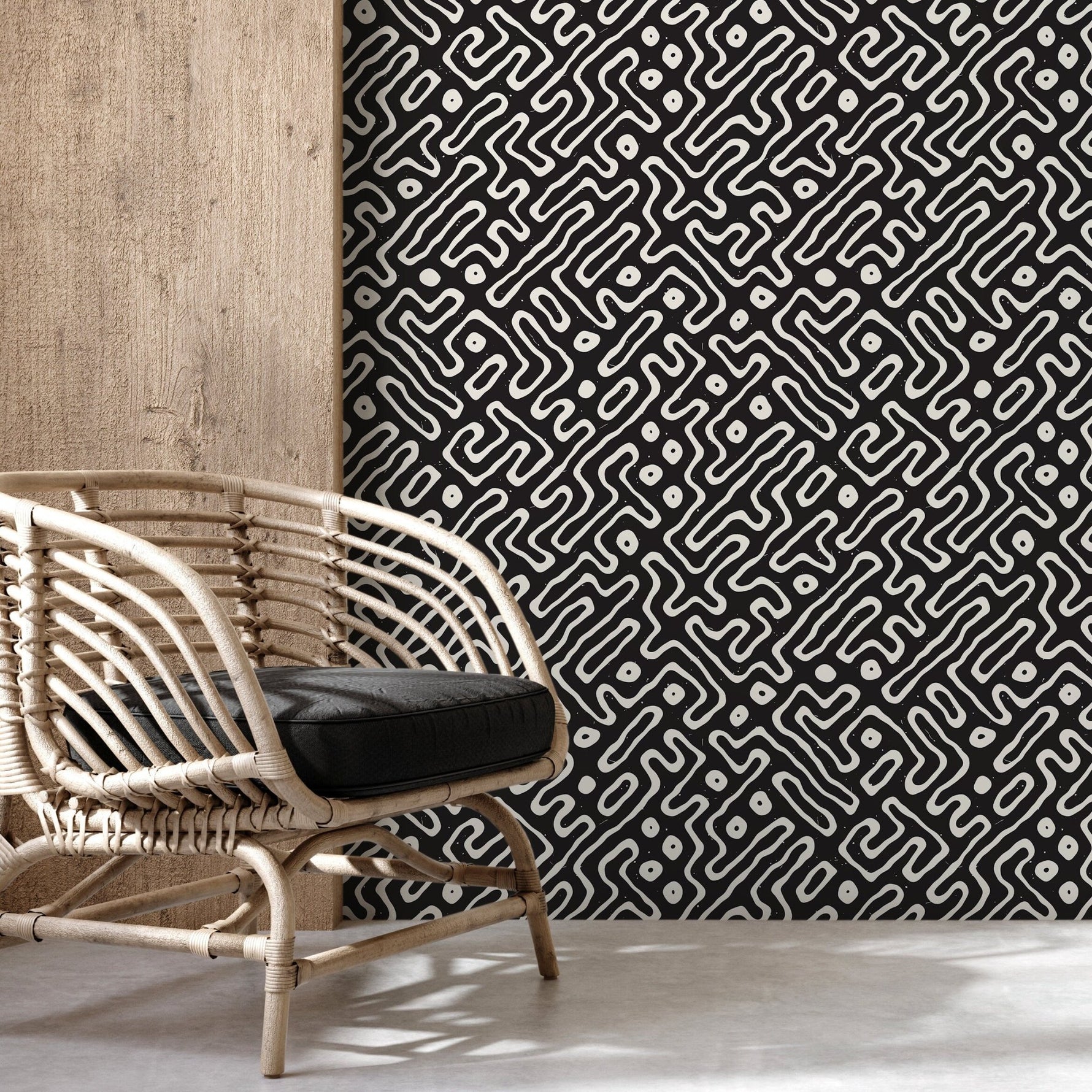 Abstract Organic Lines Wallpaper - C045 - WallTrend