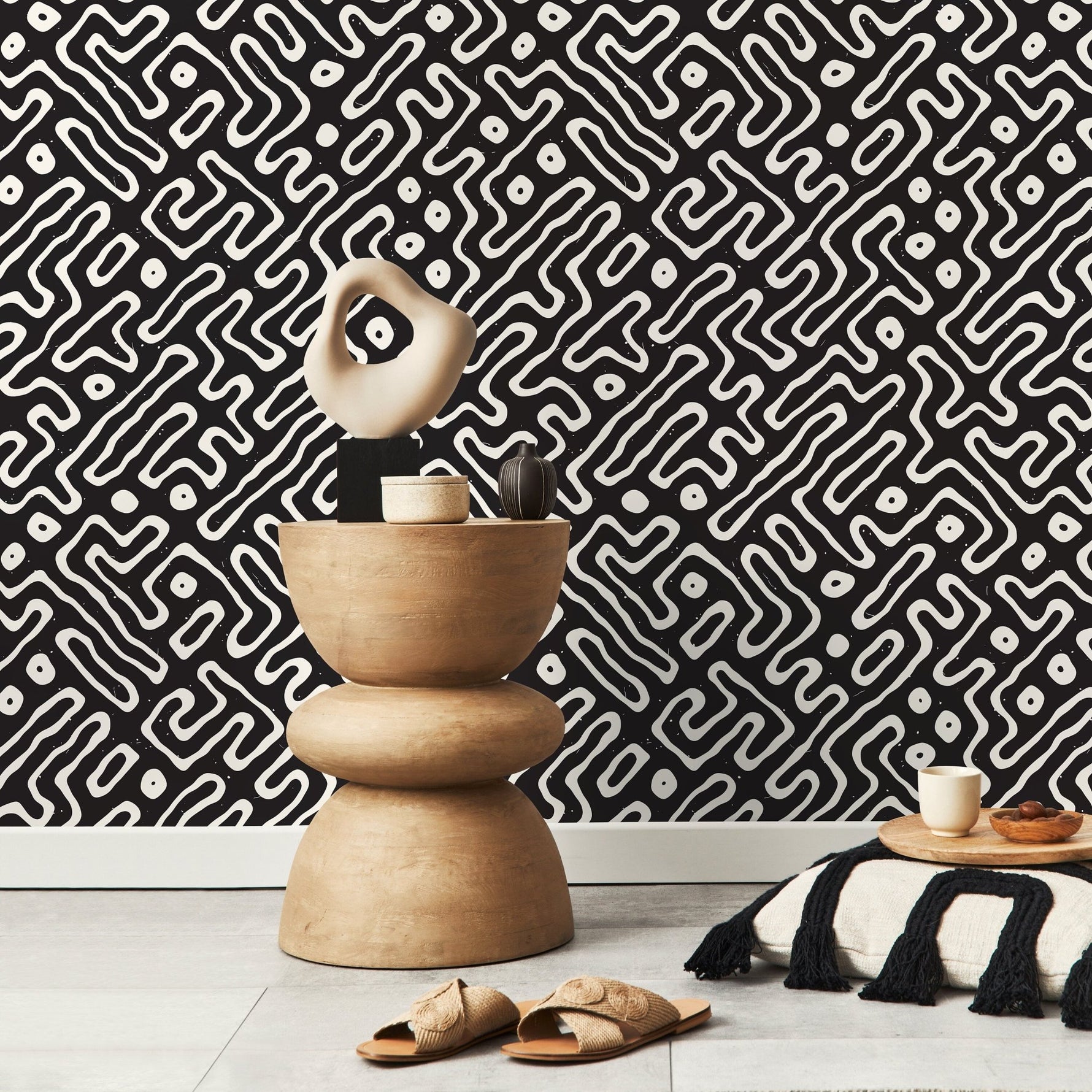 Abstract Organic Lines Wallpaper - C045 - WallTrend