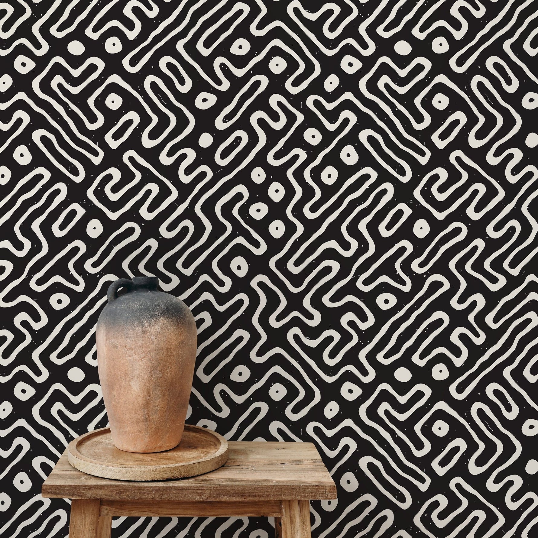 Abstract Organic Lines Wallpaper - C045 - WallTrend